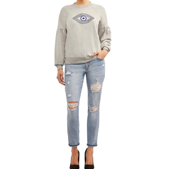 🚫SOLD🚫 Sofia Vergara Evil Eye Crew Sweatshirt - Picture 7 of 14